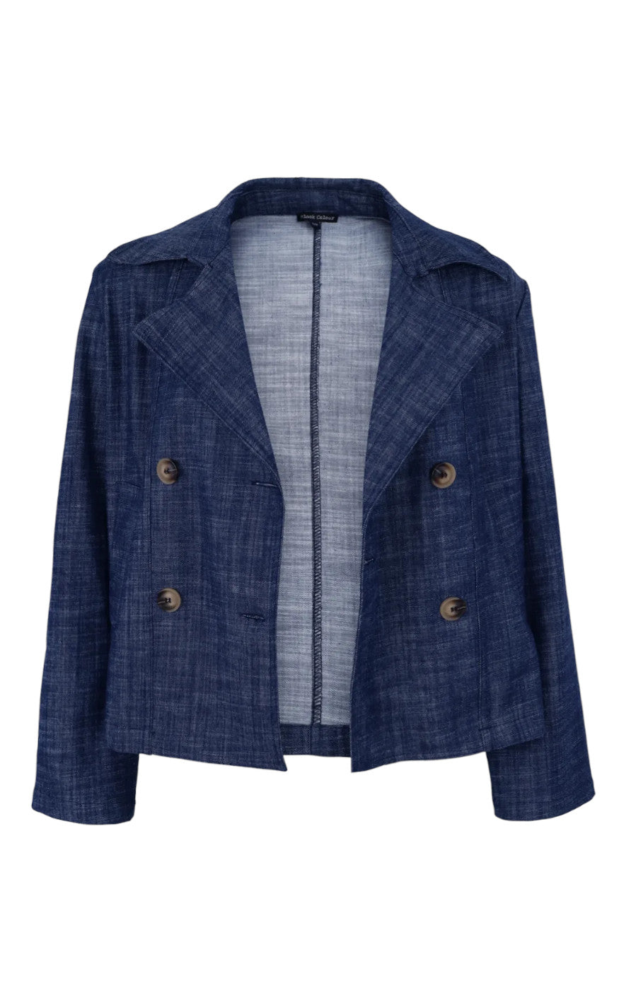 Black Colour Jakke - Box - Navy Denim