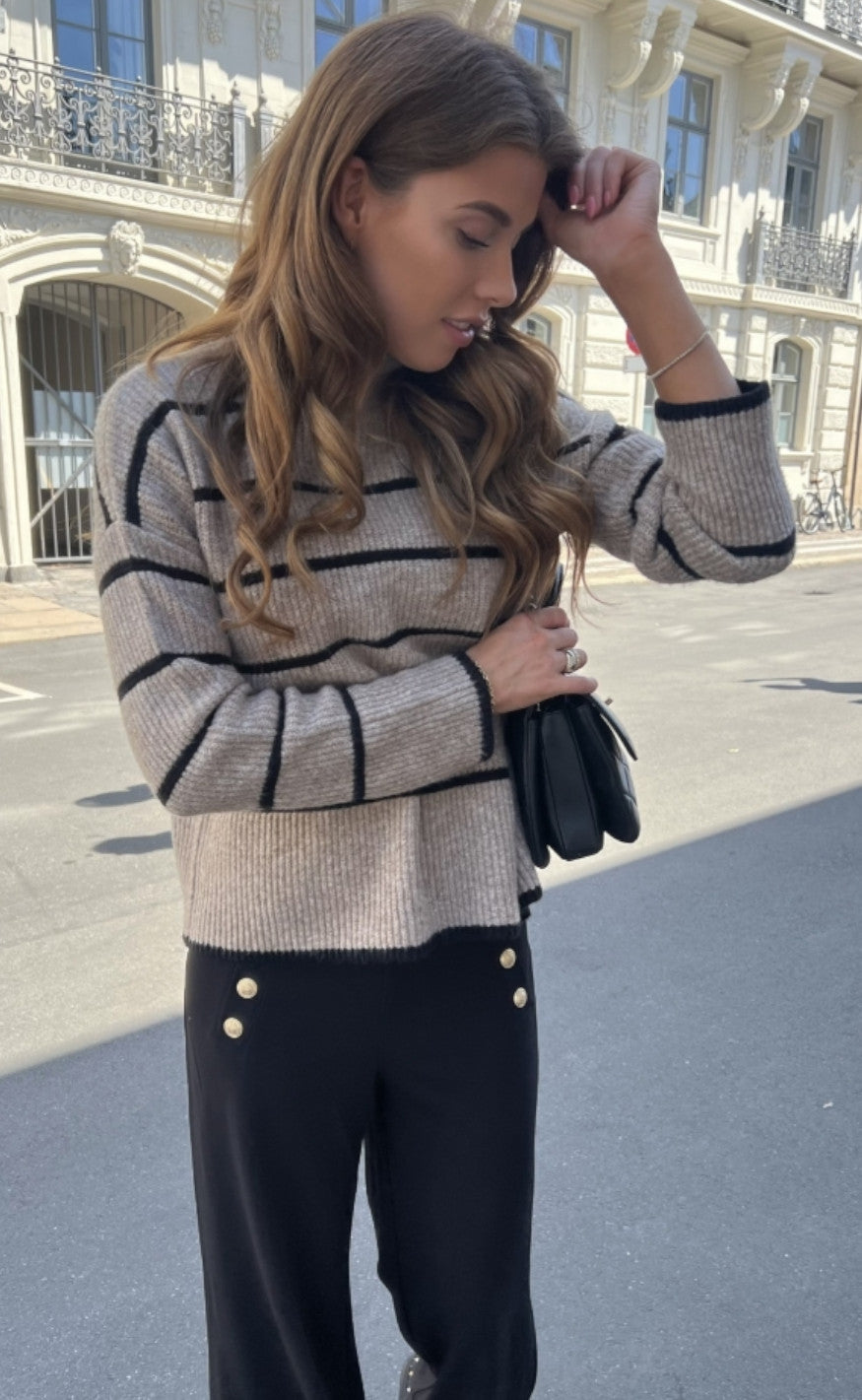 Continue Genser - Carolina - Sand W. Black Stripe