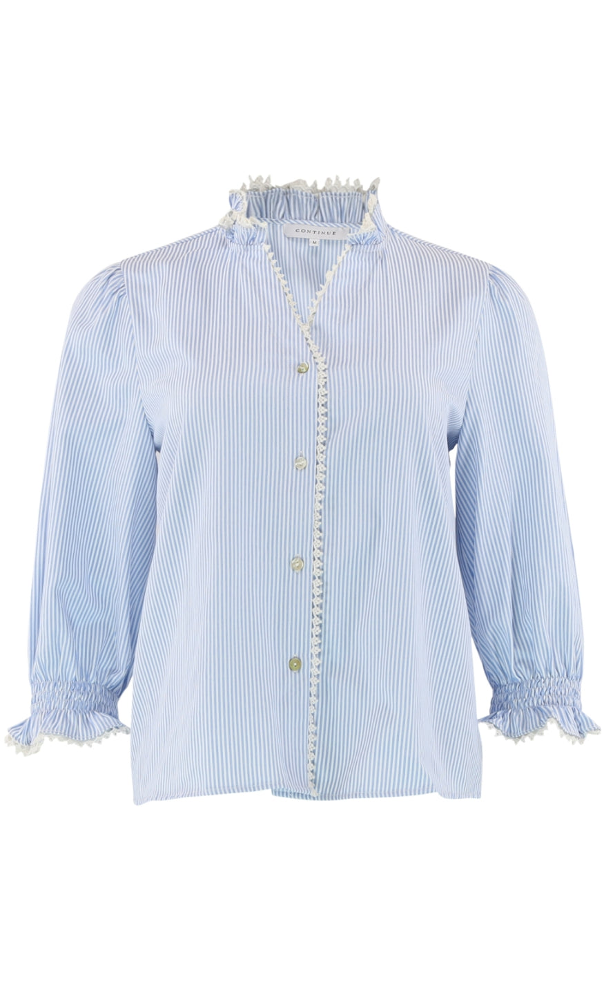 Continue Skjorte - Joe Stripe - Blue Stripe