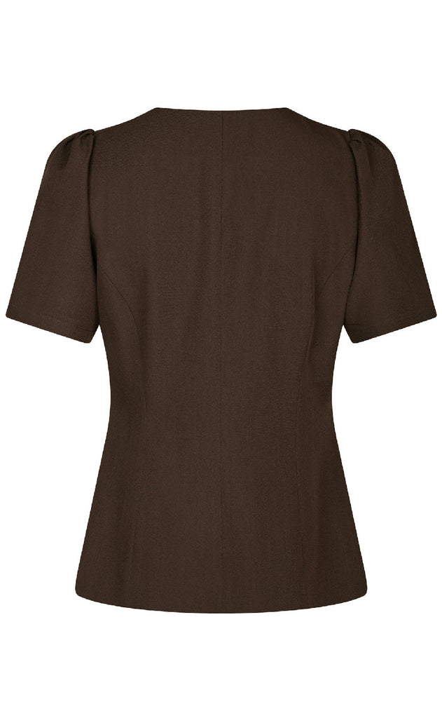 Neo Noir Bluse - Jules - Dark Brown