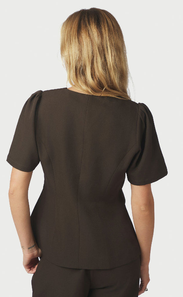 Neo Noir Bluse - Jules - Dark Brown