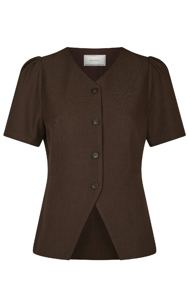 Neo Noir Bluse - Jules - Dark Brown