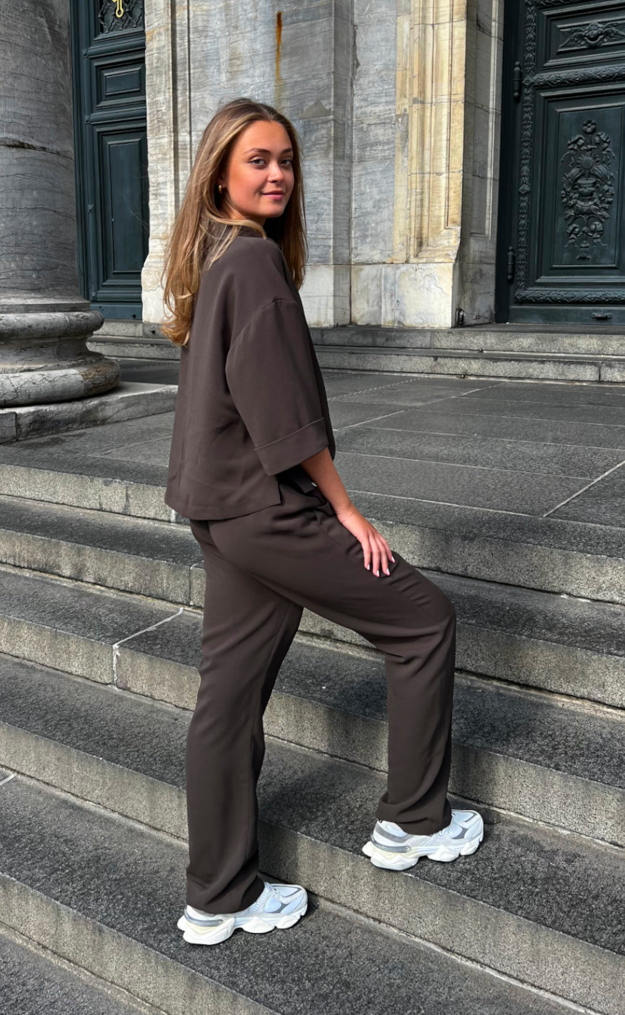 Neo Noir Jumpsuit - Arlo - Brown