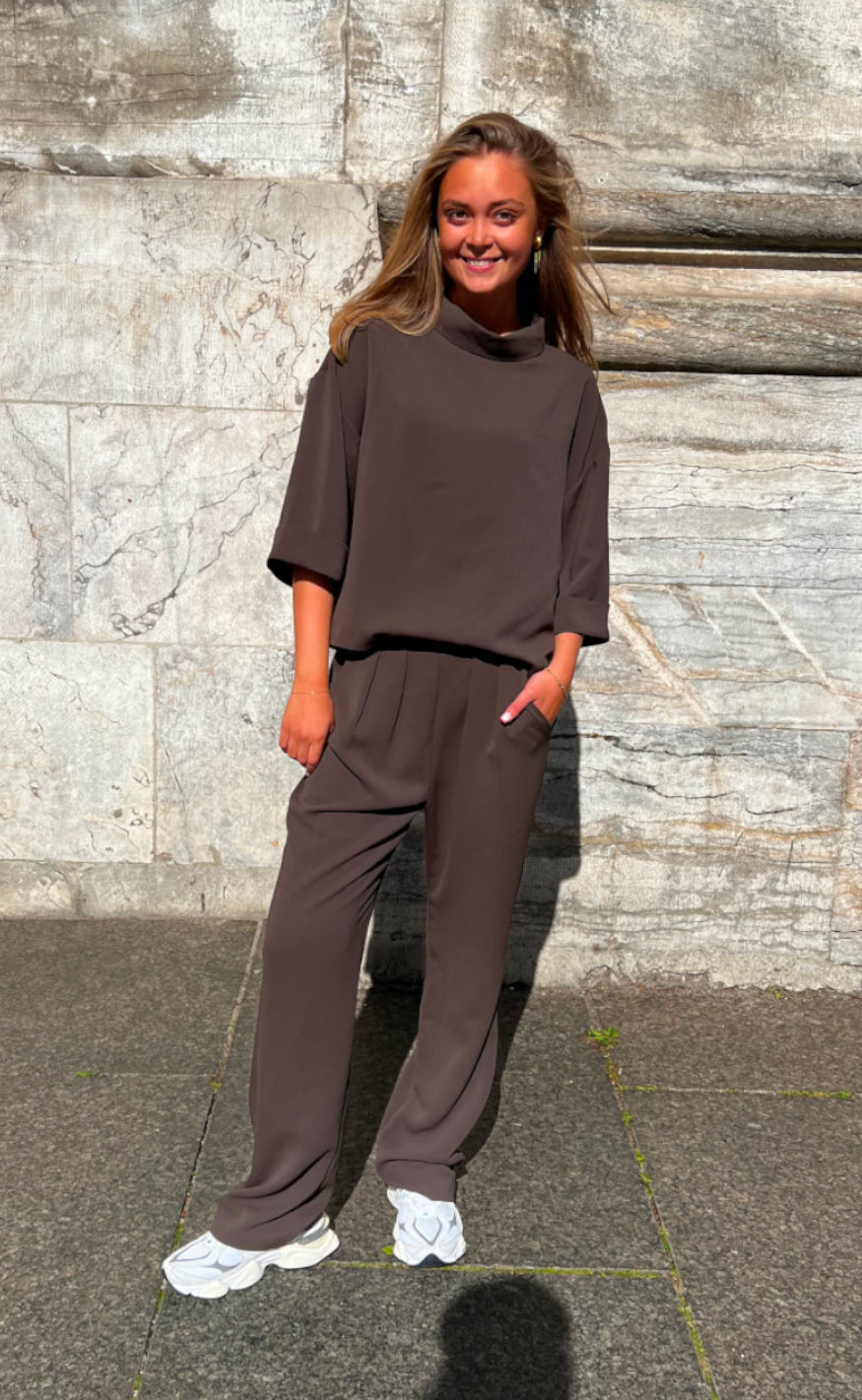 Neo Noir Jumpsuit - Arlo - Brown