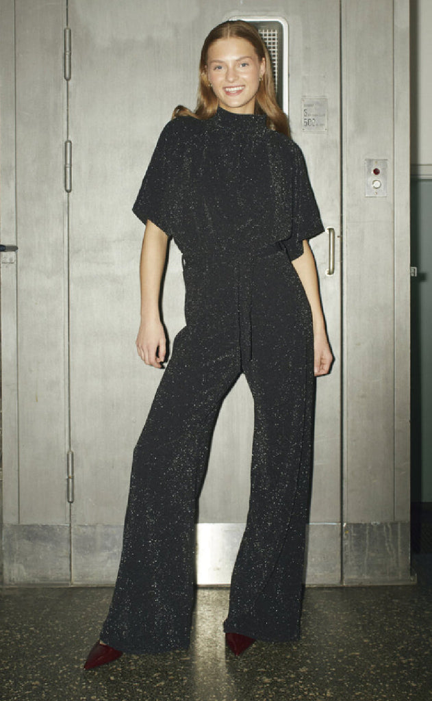 Sisters Point Jumpsuit - GirlJU4 - Black/Silver