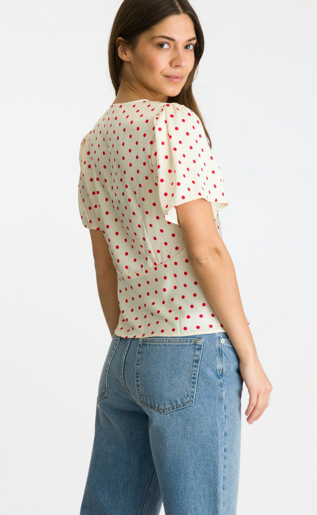 Neo Noir Bluse - Junie Dot - Red