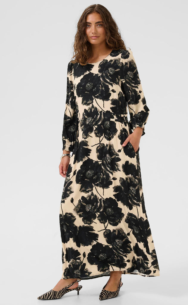 Culture Kjole - Rachel Elitha - Black/Offwhite Flower
