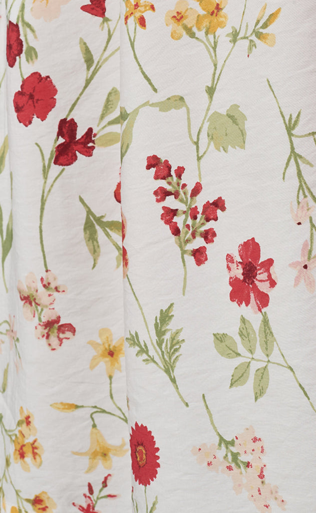 Freequent Kjole - Mele - Brilliant White w. Hot Coral