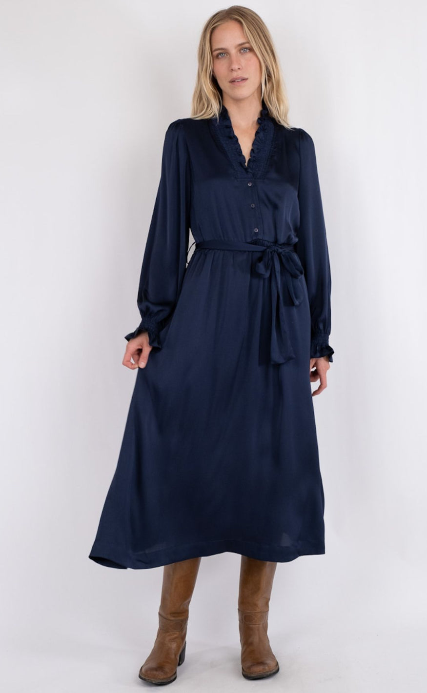Neo Noir Kjole - Borelli - Navy