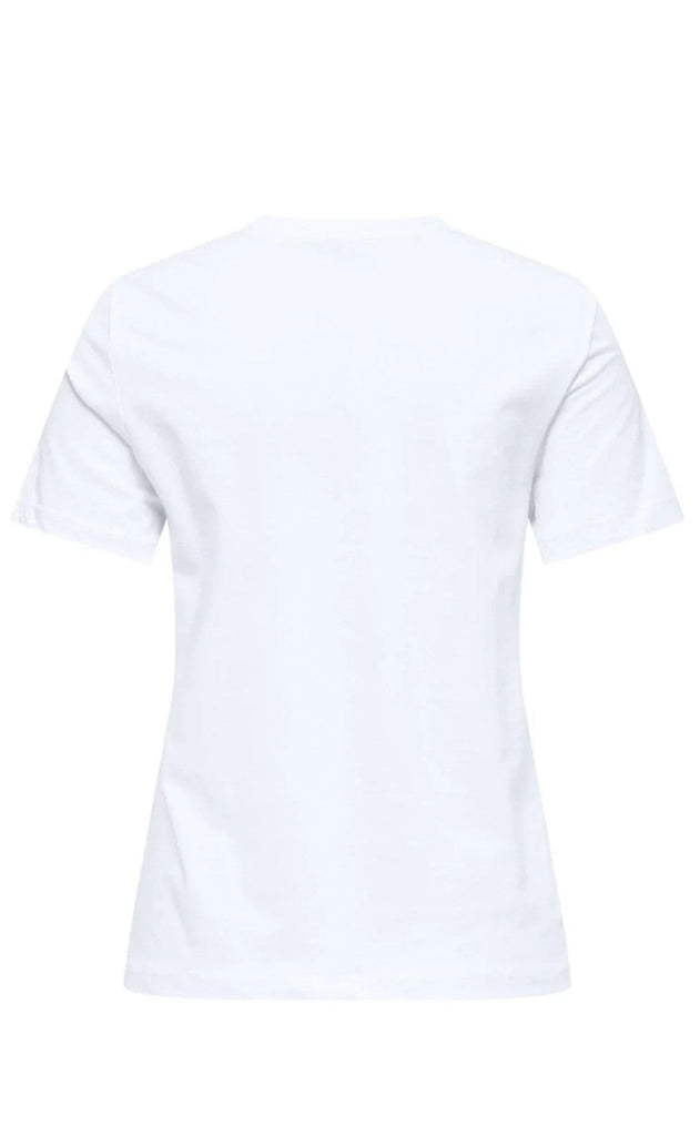 ONLY T-shirt - Ketty Life s/s - Bright White/Cherries