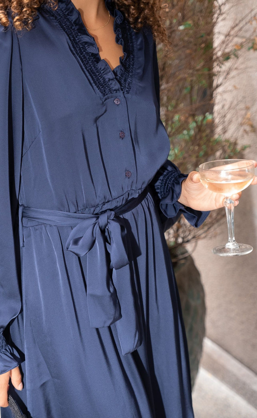 Neo Noir Kjole - Borelli - Navy