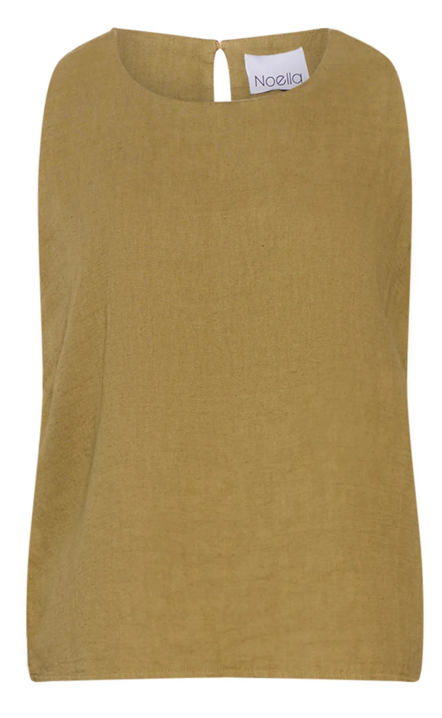 Noella Bluse - Samira Linen - Khaki