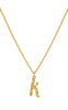 Maanesten Halskjede - K Alphabet - Gold Colour