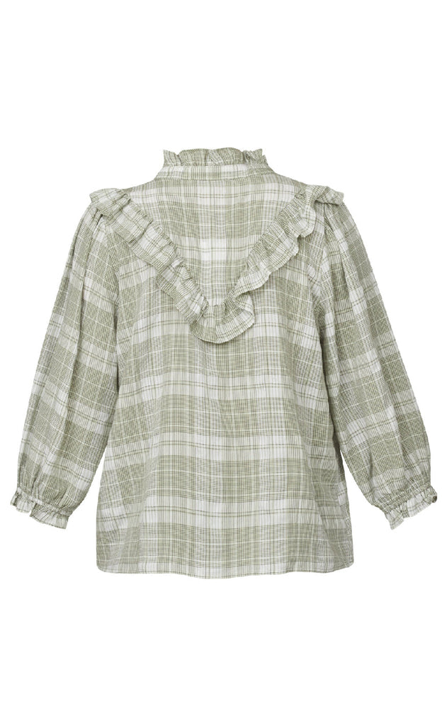 Love & Divine Bluse - Love1138-1 - Khaki Check