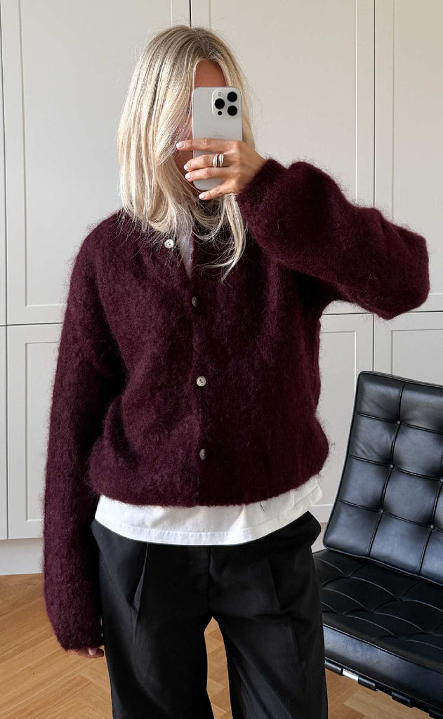 Noella Cardigan - N-Kae Mohair - Winetasting
