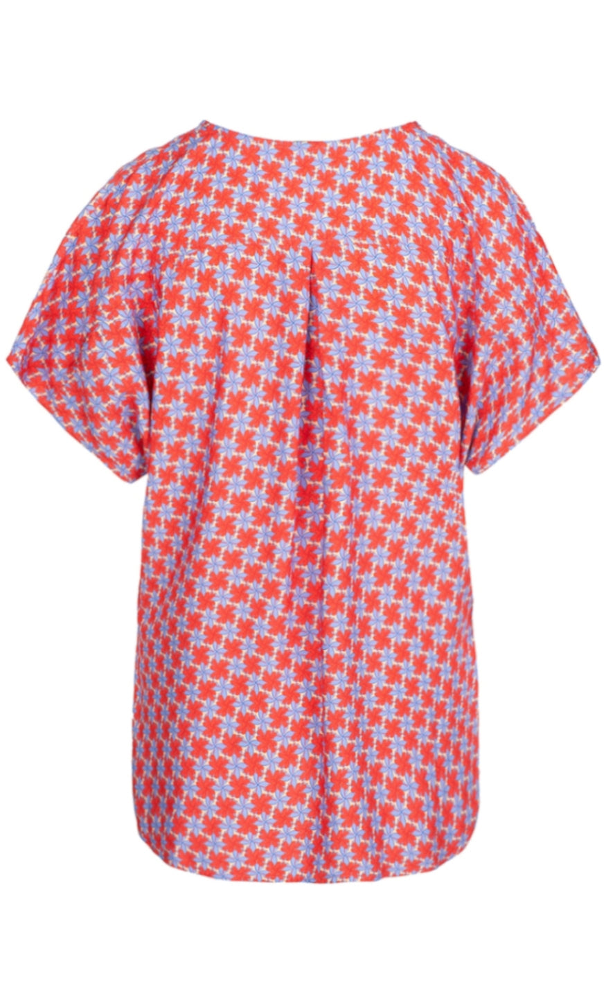 One Two Luxzuz Bluse - Kami - Fire Red