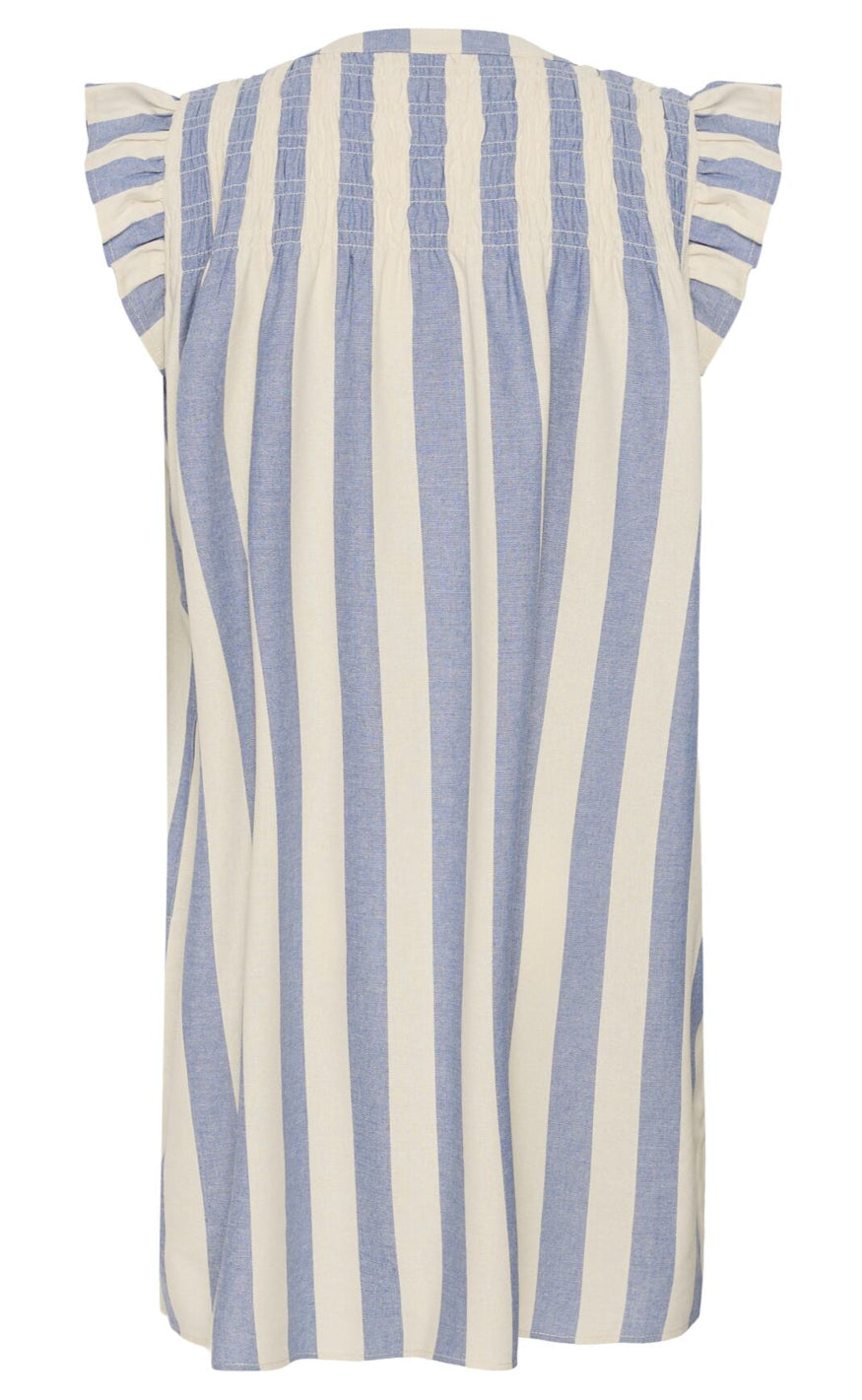 Culture Kjole - Kapina - Whitecap/Blue Stripe