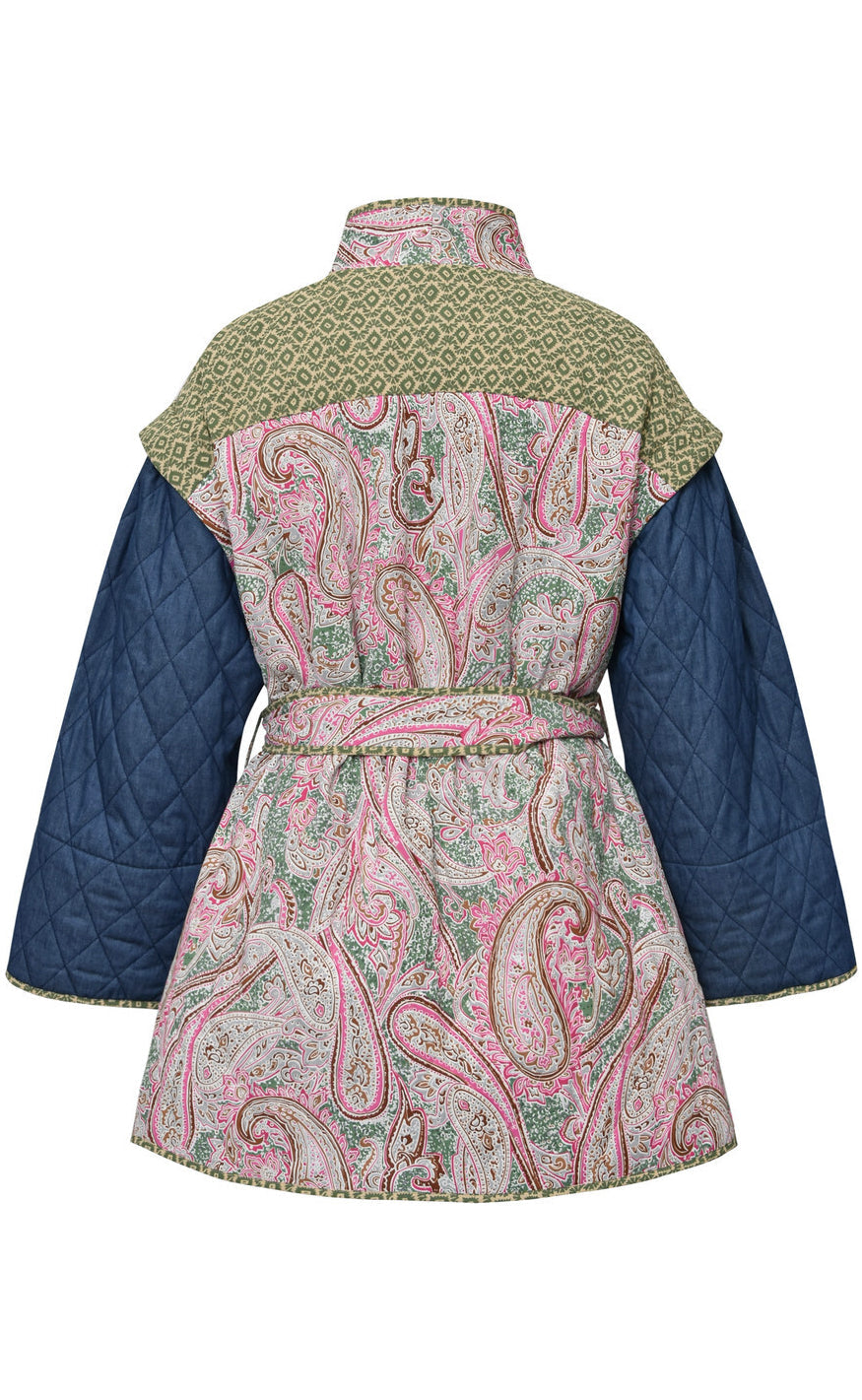 A-View Jakke - Katie - Denim/Print