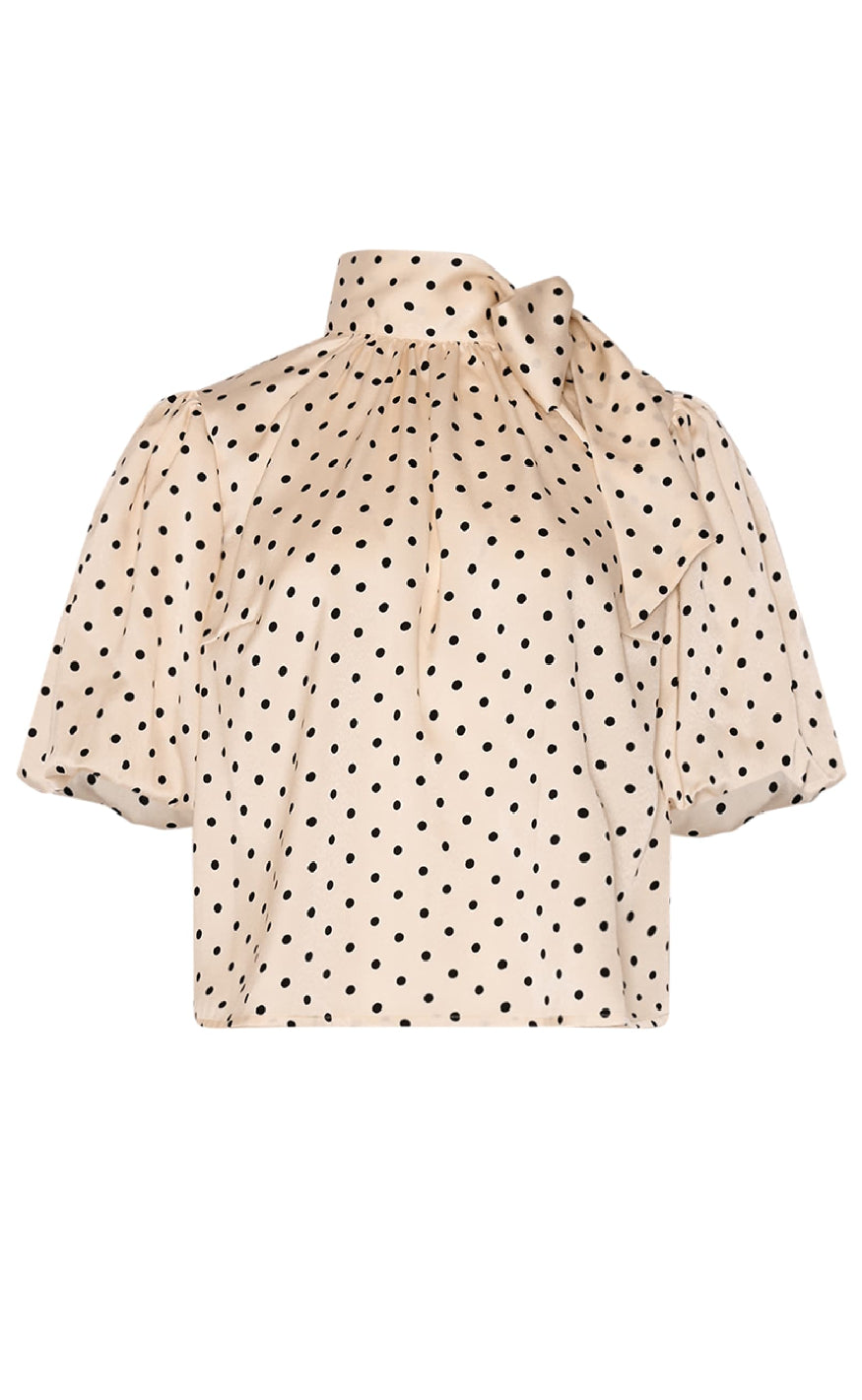 Noella Bluse - Kesha - Carmine White Print