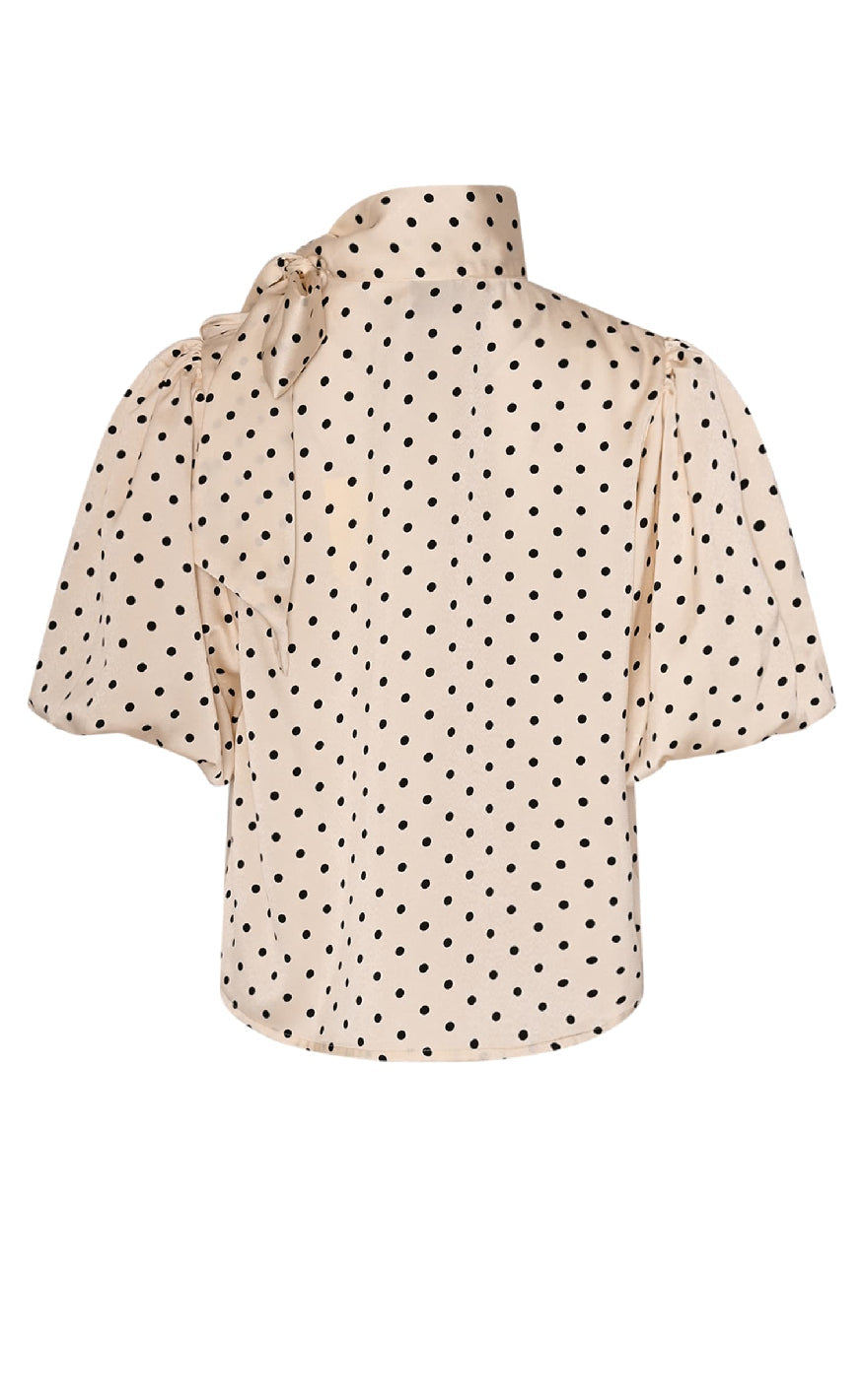 Noella Bluse - Kesha - Carmine White Print