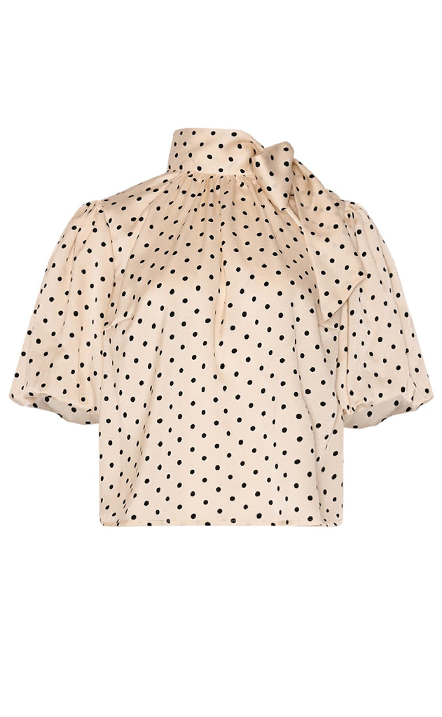Noella Bluse - Kesha - Carmine White Print