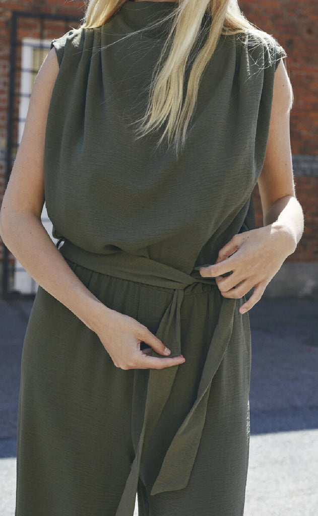 Sisters Point Jumpsuit- Guto-JU - Khaki