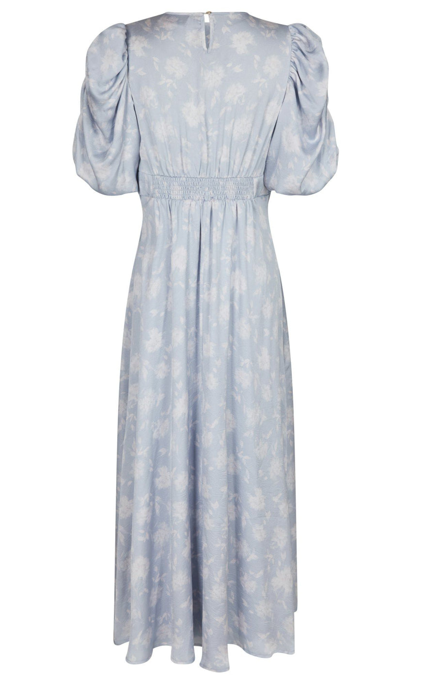 Neo Noir Kjole - Kikka Faded Flower - Light Blue