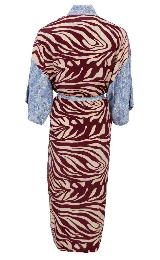 Black Colour Kimono - Luna - Royal Berry Mix