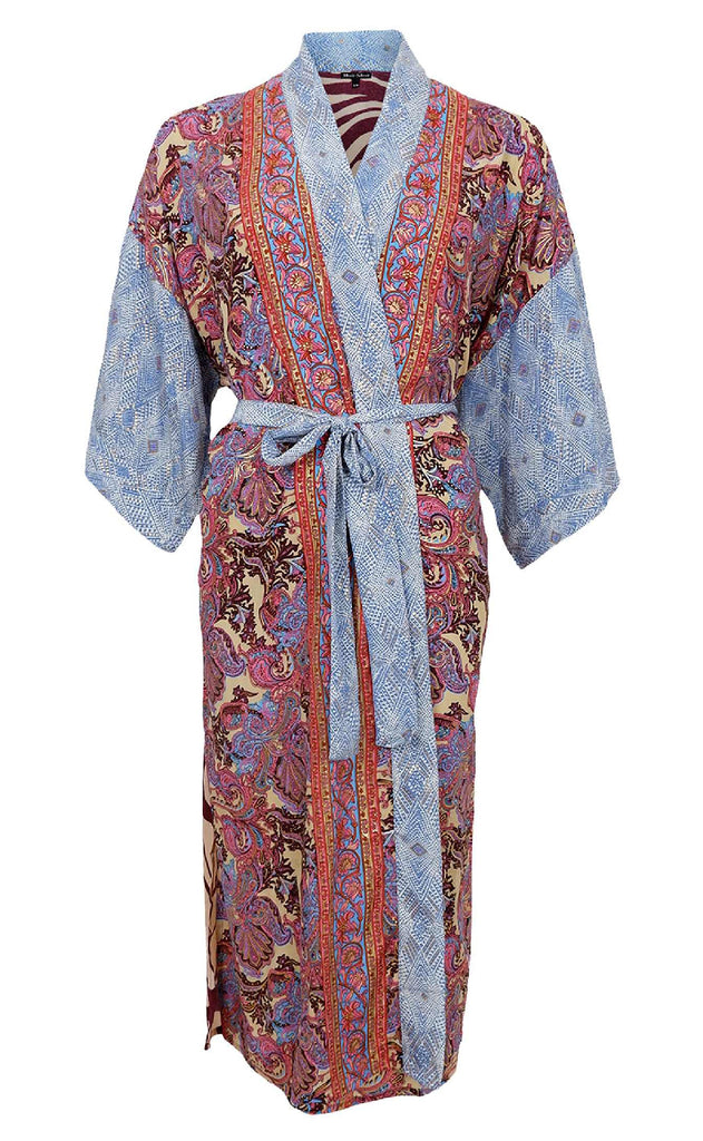 Black Colour Kimono - Luna - Royal Berry Mix
