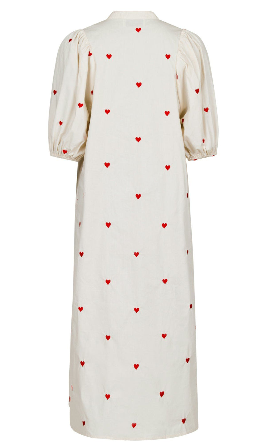 Neo Noir Kjole - Verossa Hearts - Creme