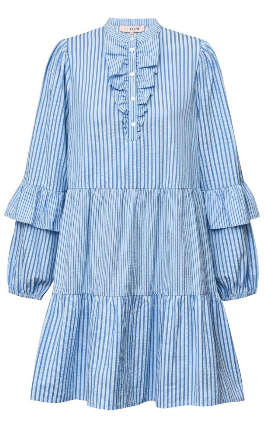 A-Veiw Kjole - Karin - Blue/White Stripe