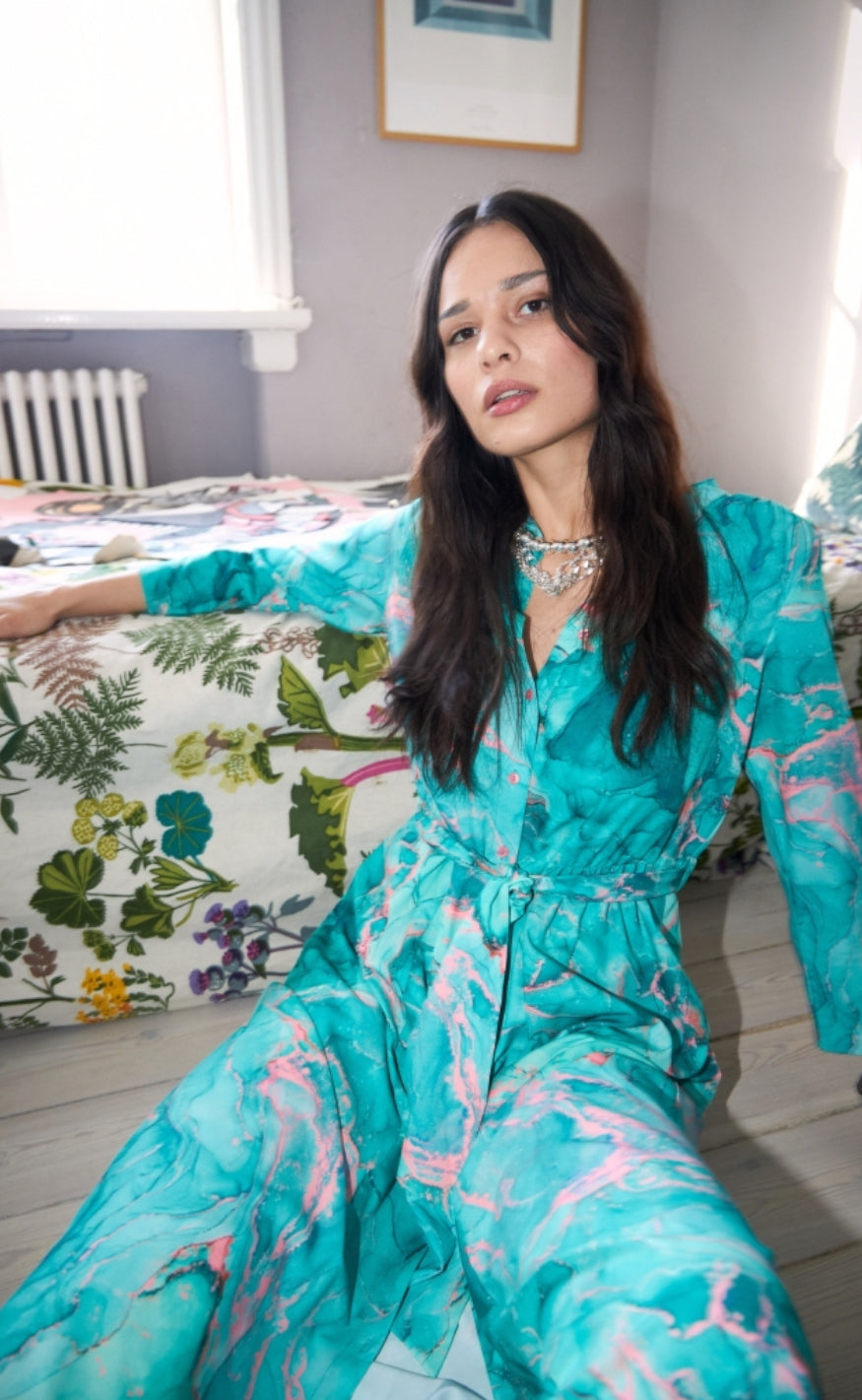 Lollys Laundry Maxi Kjole - Harper - Green