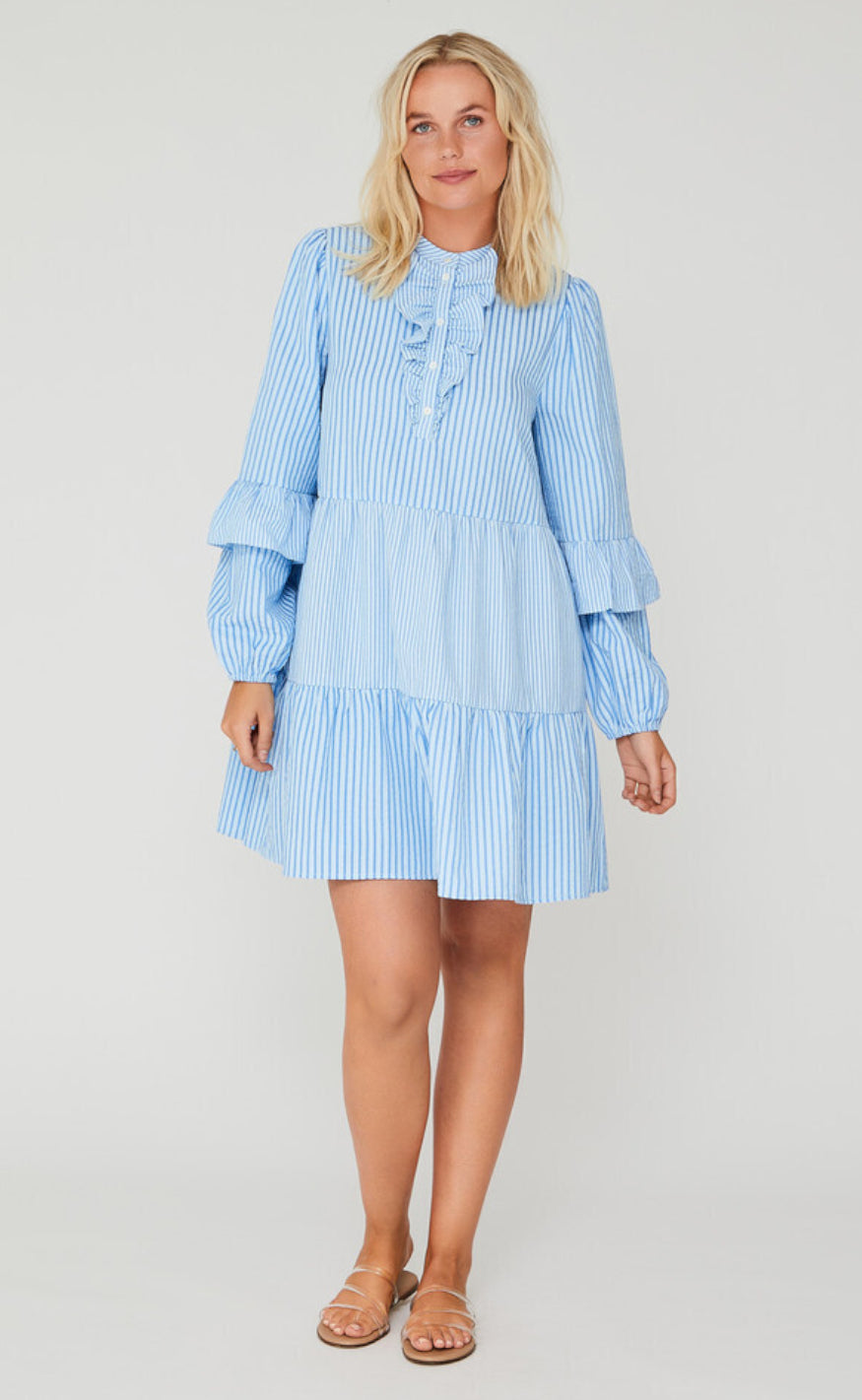 A-Veiw Kjole - Karin - Blue/White Stripe