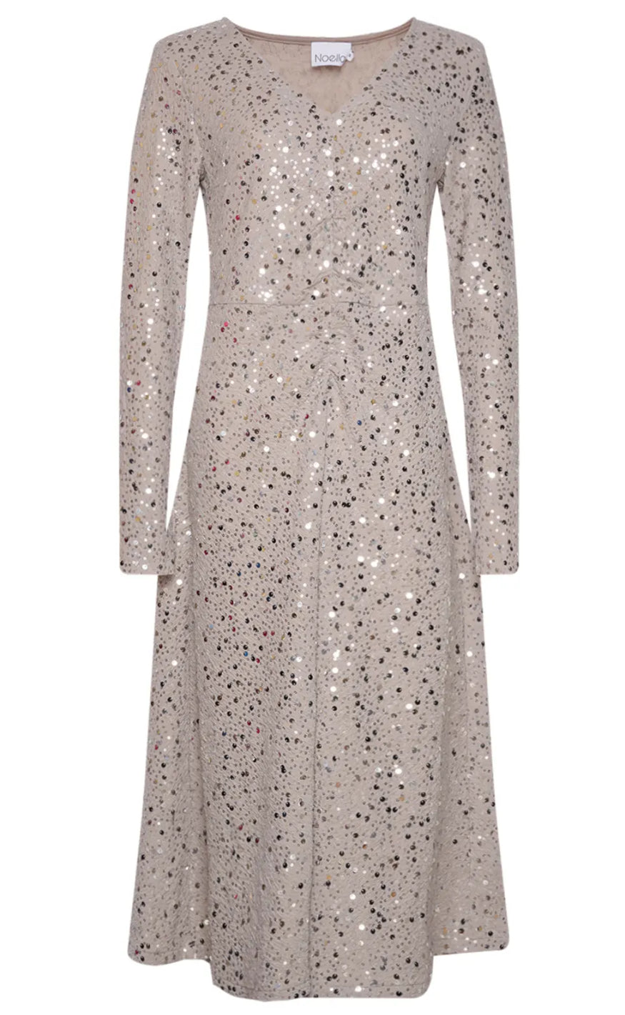 Noella Kjole - Verona Midi - Grey W. Silver