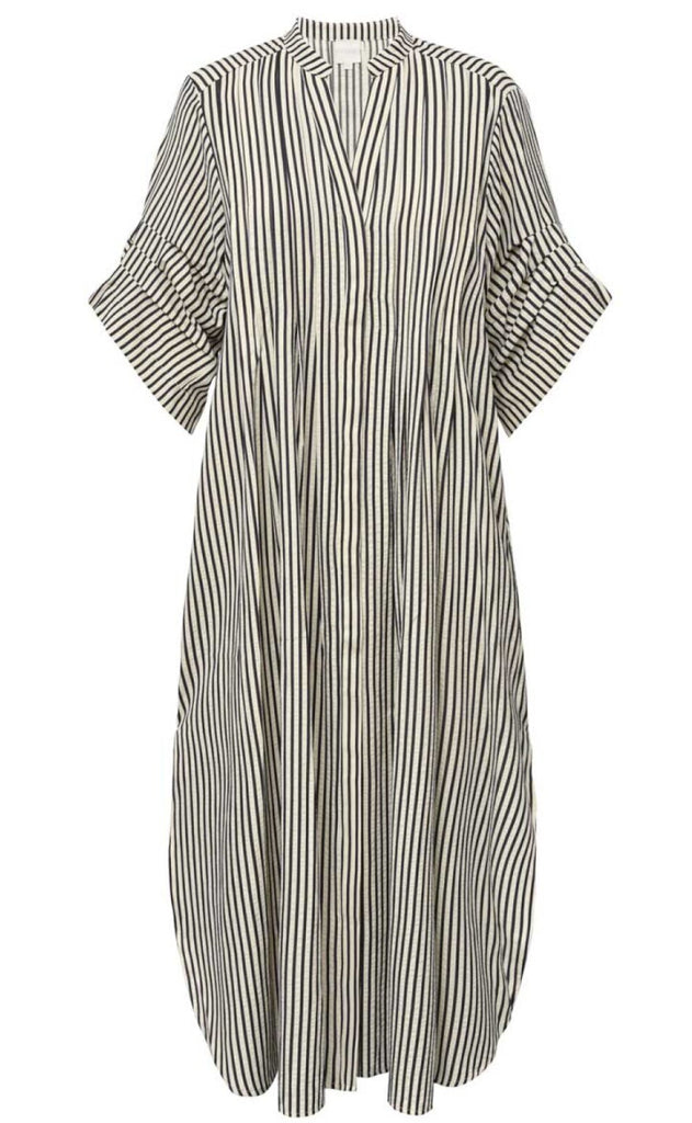 Gossia Kjole - Alexa - Creme Black Stripes