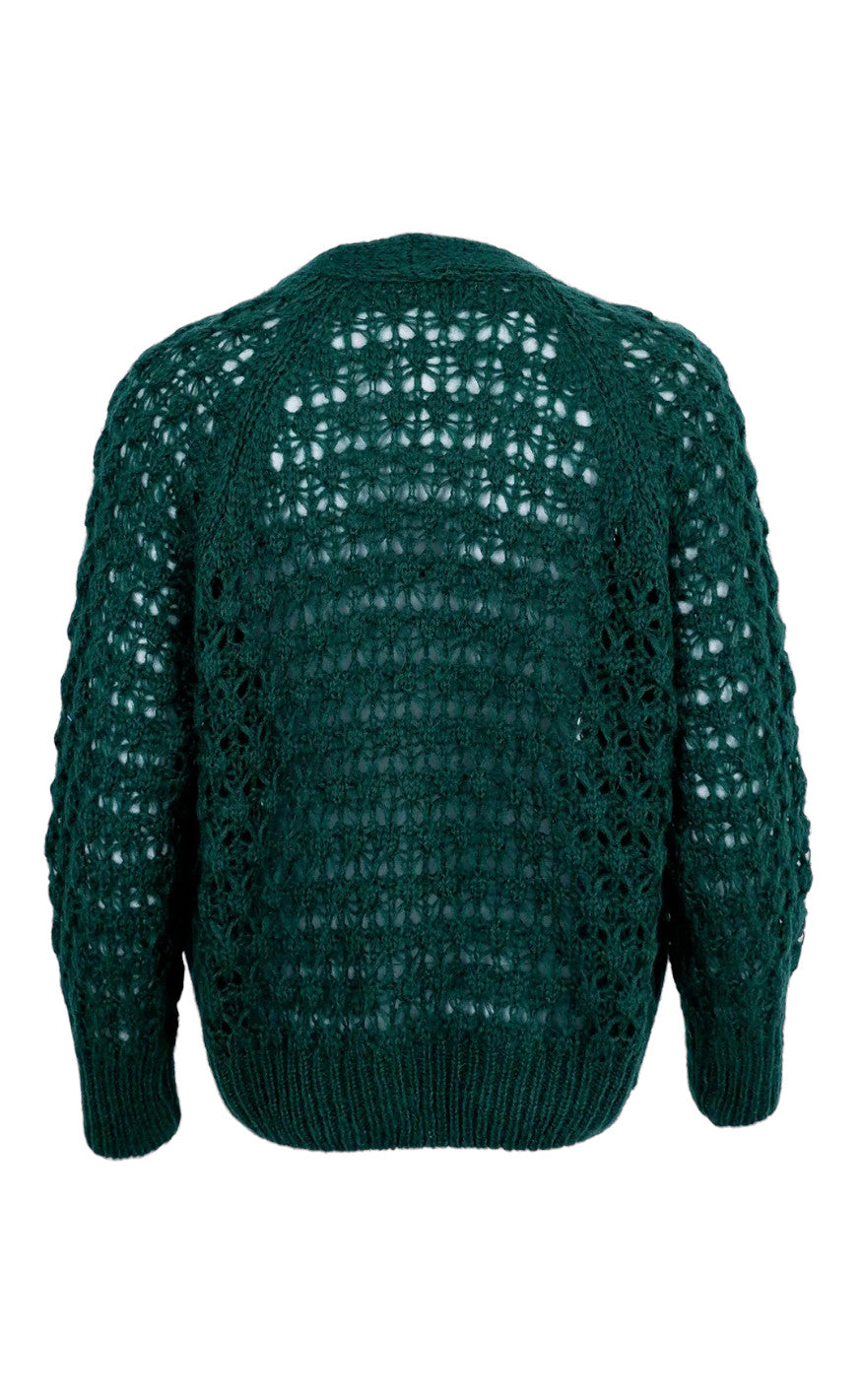Black Colour Cardigan - Trinity - Deep Green
