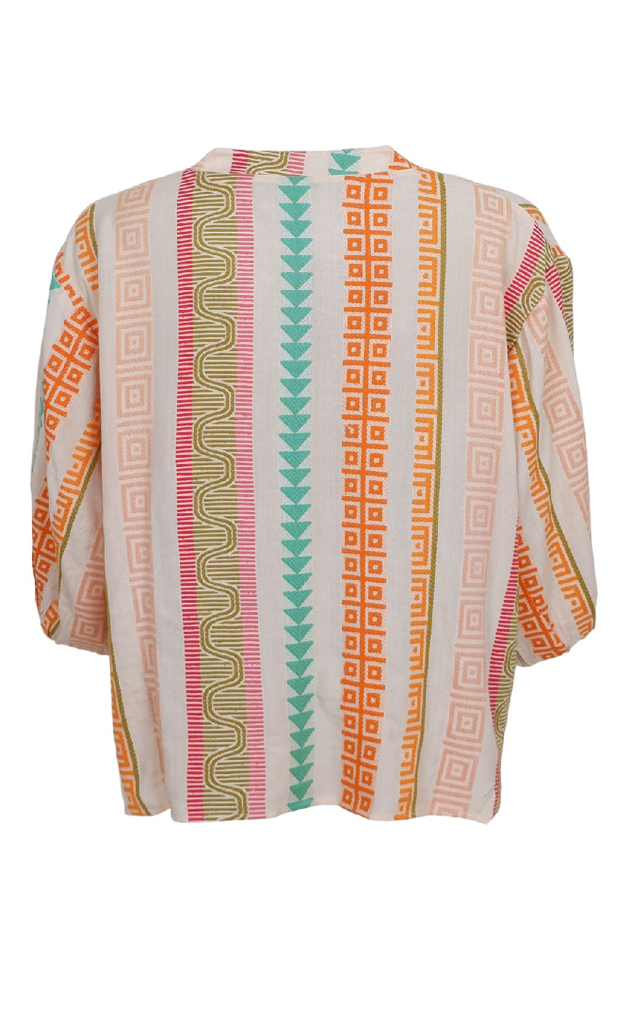 Black Colour Skjorte - Los - Orange Multi