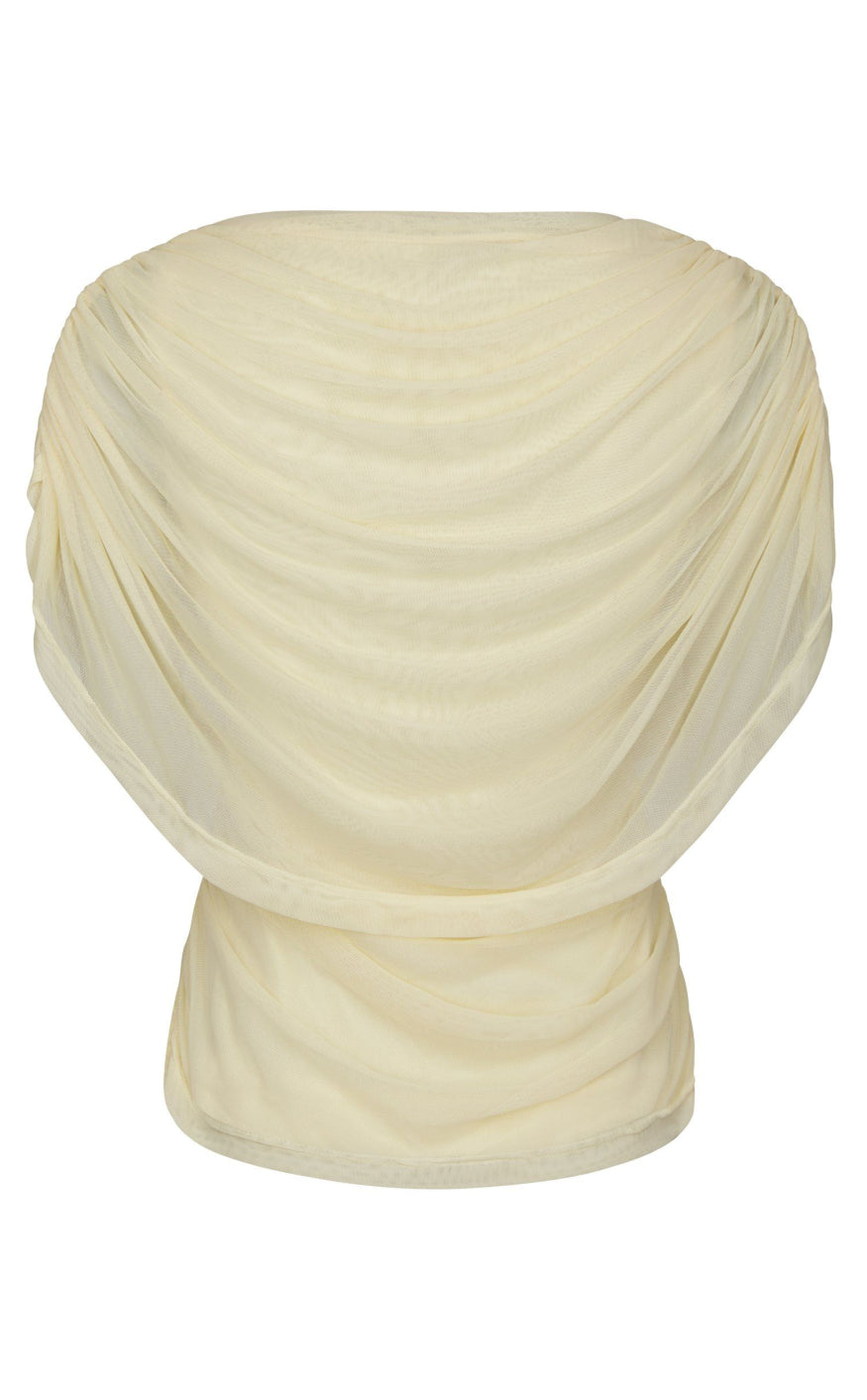 Neo Noir Topp - Cottuna Drapy - Light Yellow