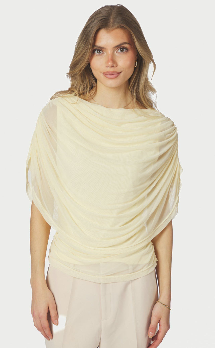 Neo Noir Topp - Cottuna Drapy - Light Yellow