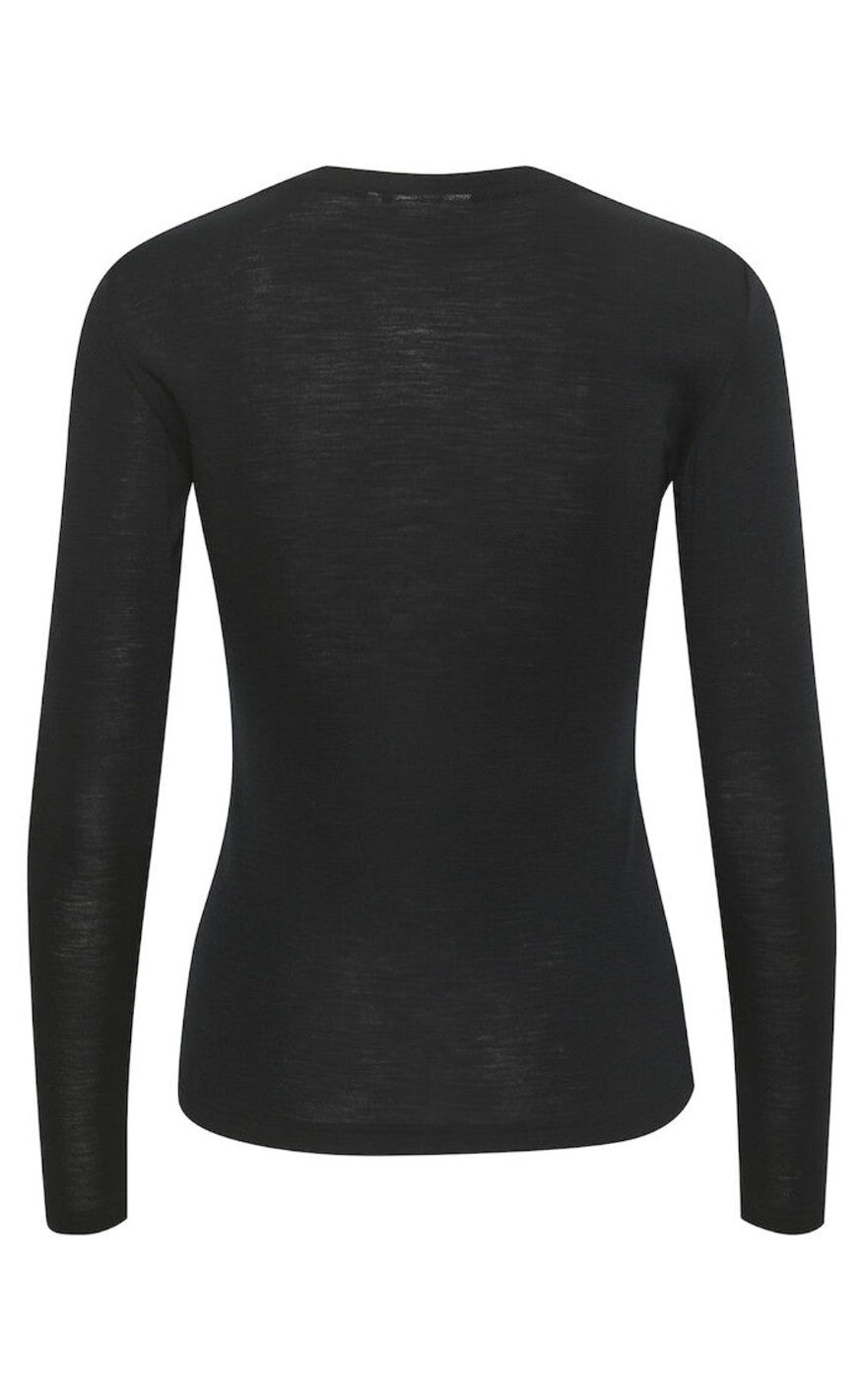 Gestuz Genser - Ninia Roundneck - Black