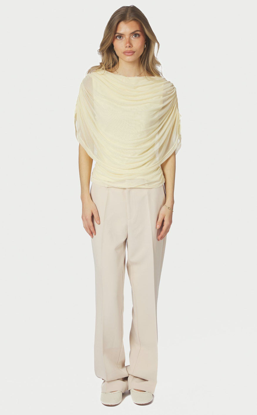 Neo Noir Topp - Cottuna Drapy - Light Yellow