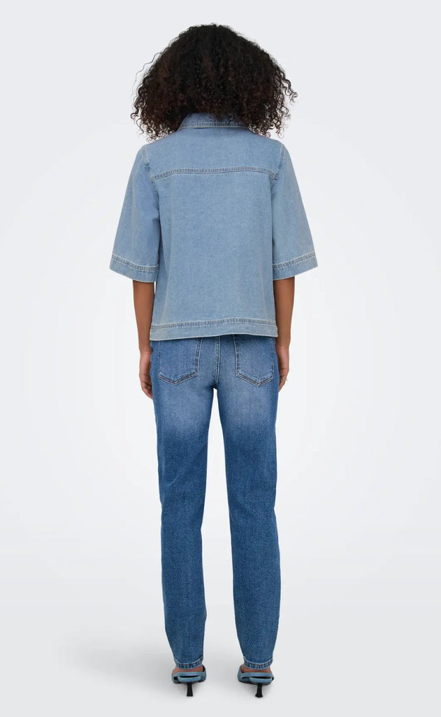 ONLY Skjorte - Belle - Light Blue Denim