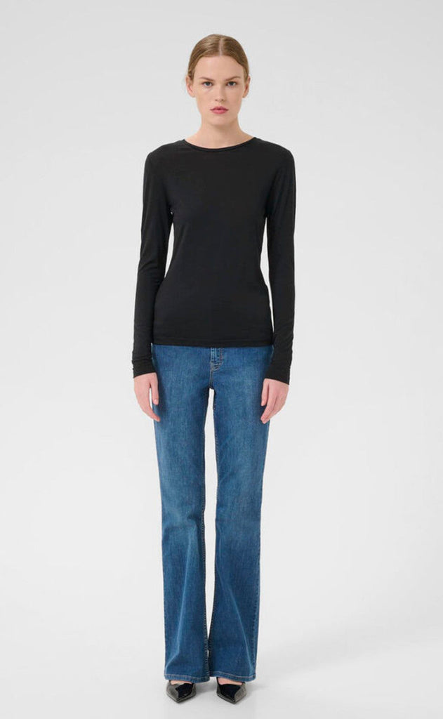 Gestuz Genser - Ninia Roundneck - Black