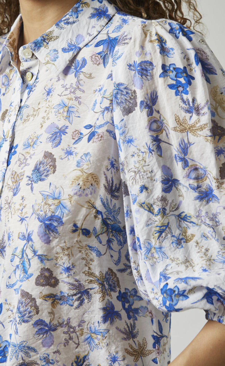 Love & Divine Skjorte - Love436-14 - Blue Flower