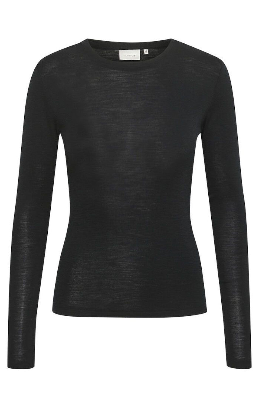 Gestuz Genser - Ninia Roundneck - Black