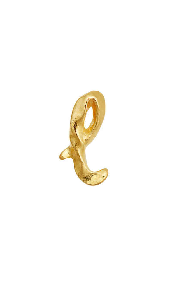 Maanesten Ørering - Alphabet Single - Gold Colour