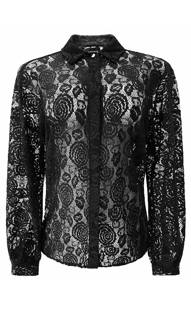 Liberte Skjorte - Lacy - Black Lace