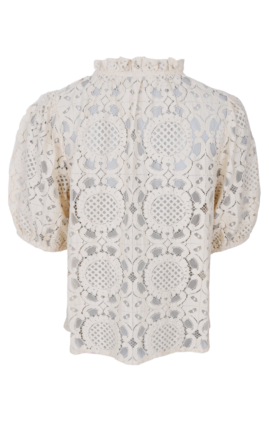 Black Colour Skjorte - Sisi Lace - Creme
