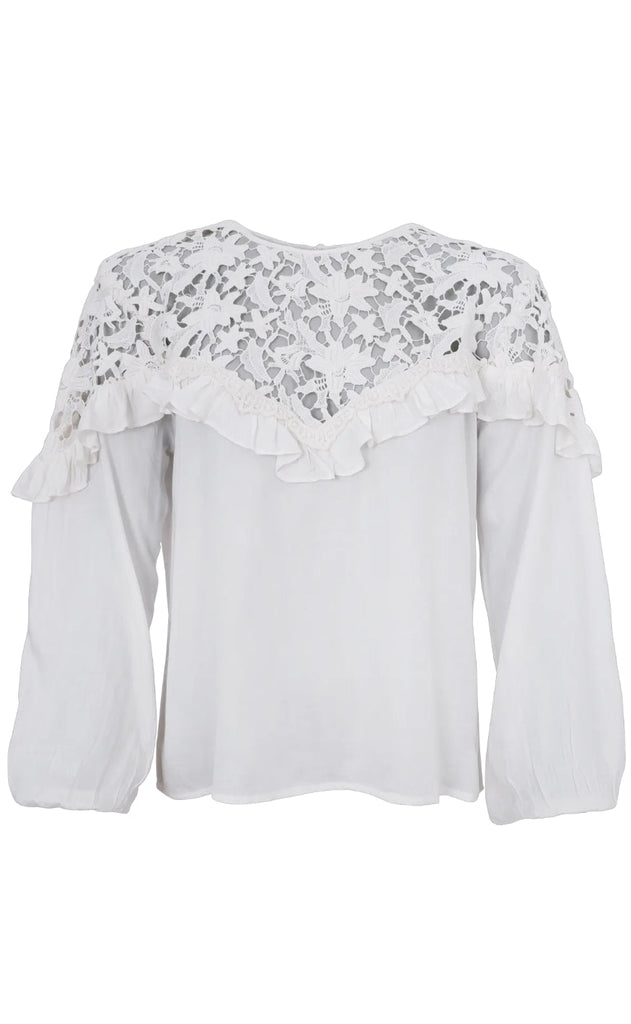 Black Colour Bluse - Jolanda - White