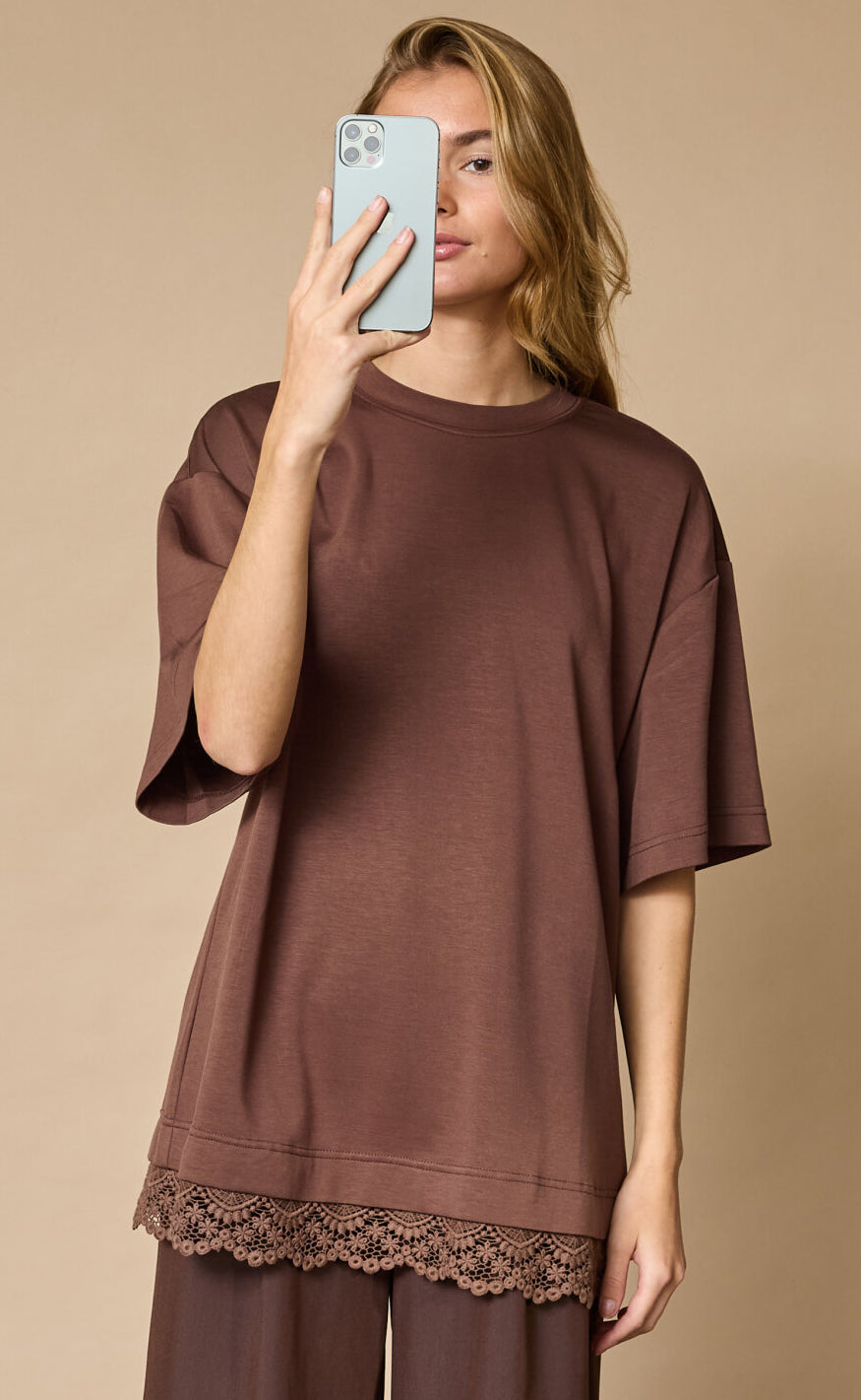 Love & Divine T-Shirt - Love1462 - Brown Lace